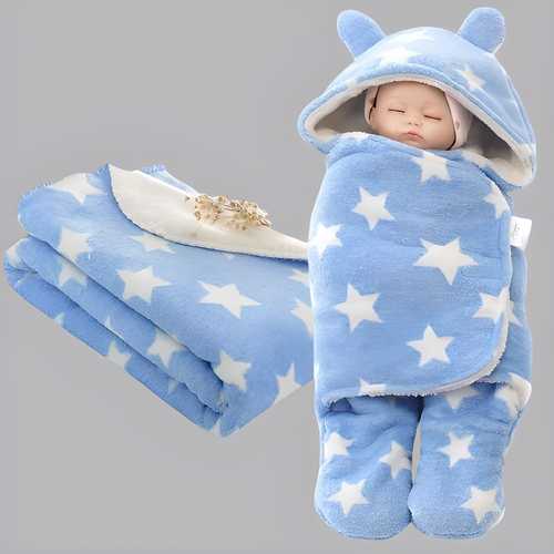 Star Wrapper Cotton Blanket For Babies