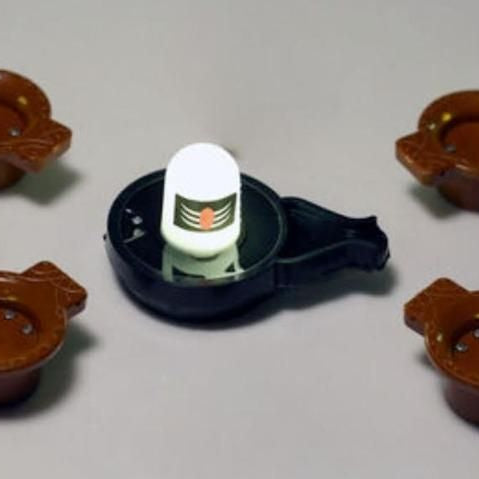 Water Sensor Shivling + 4 Diya