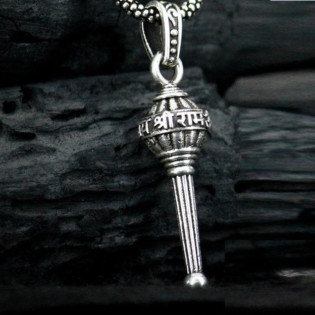 Silver Chain with Gada Pendant