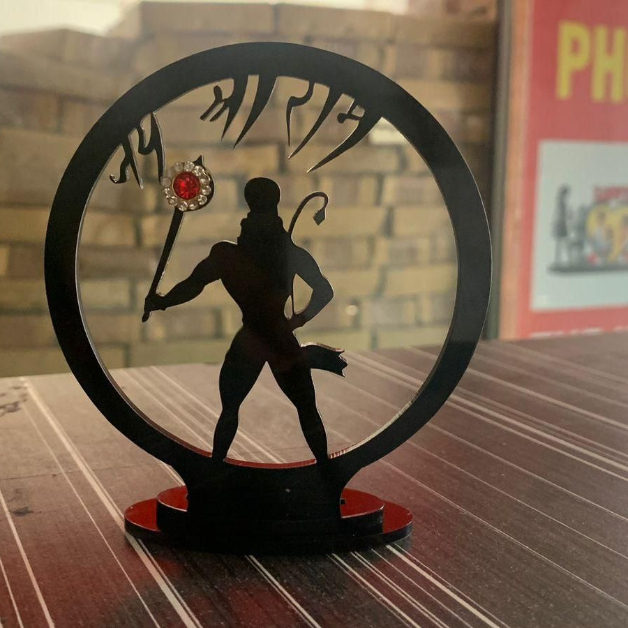 Wooden Hanuman Idol For Car Dashboard