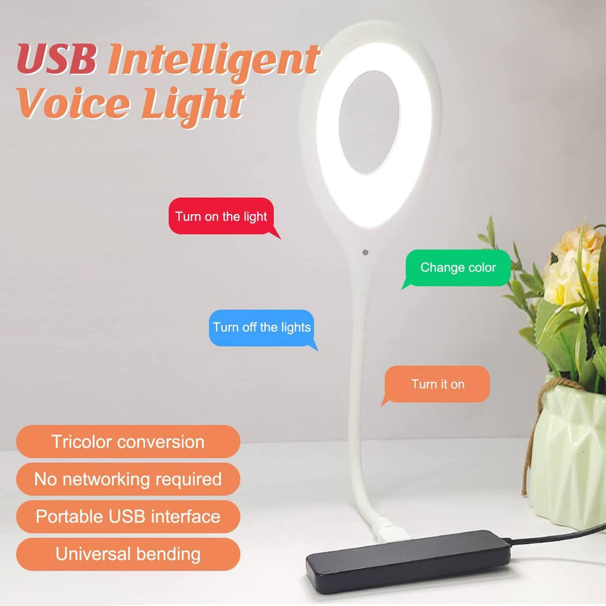 LED Light Flexible USB Clip-On Reading Lamp