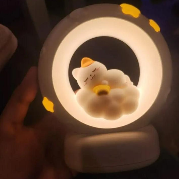 Sleeping Cat LED Night Light Lamp with Touch Control