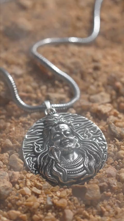 Lord Shiva Pendant with Snake Chain